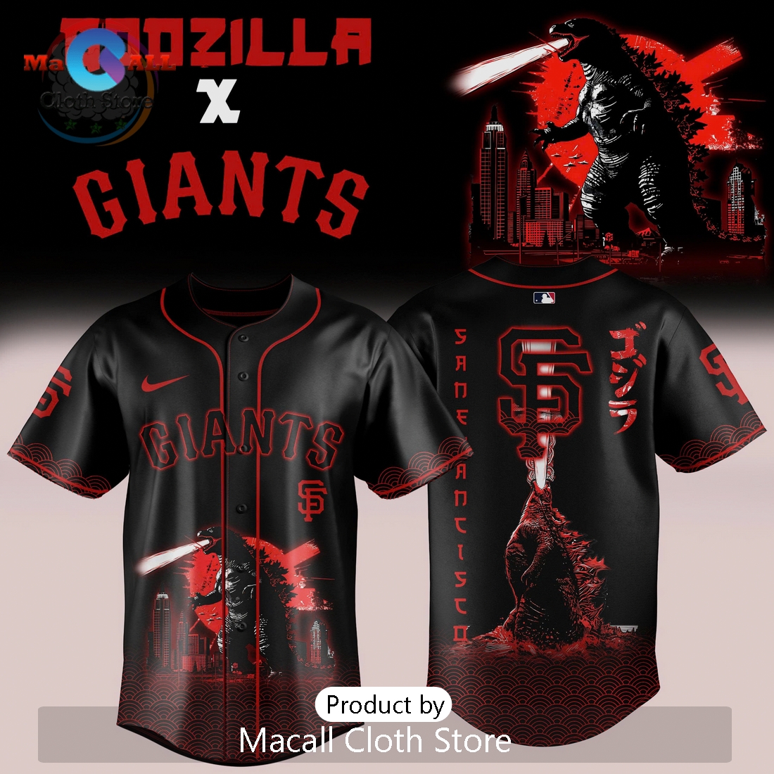 Godzilla x Giants 2026 Edition Baseball Jersey