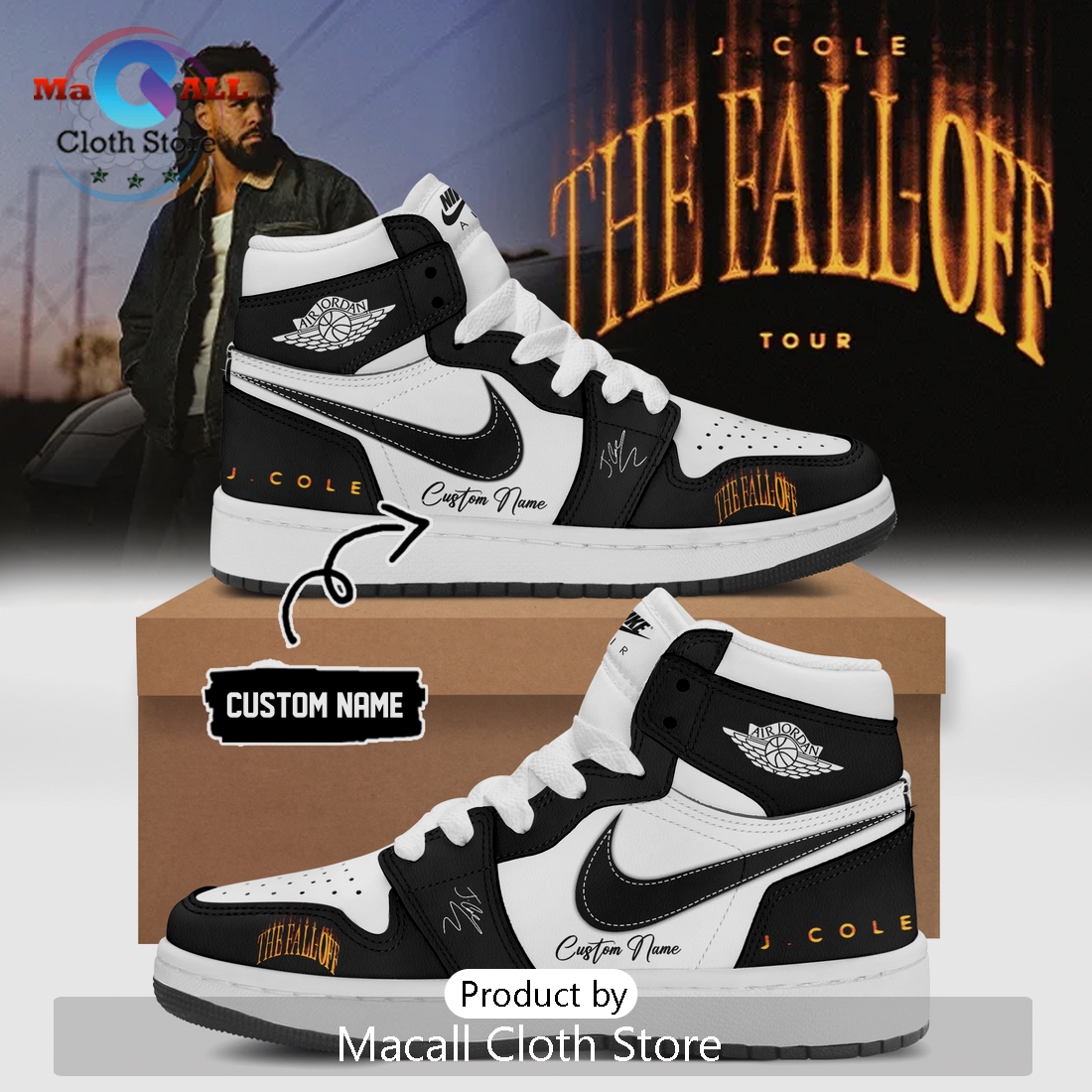 J. Cole The Fall Off Signature Edition High-Top Sneakers