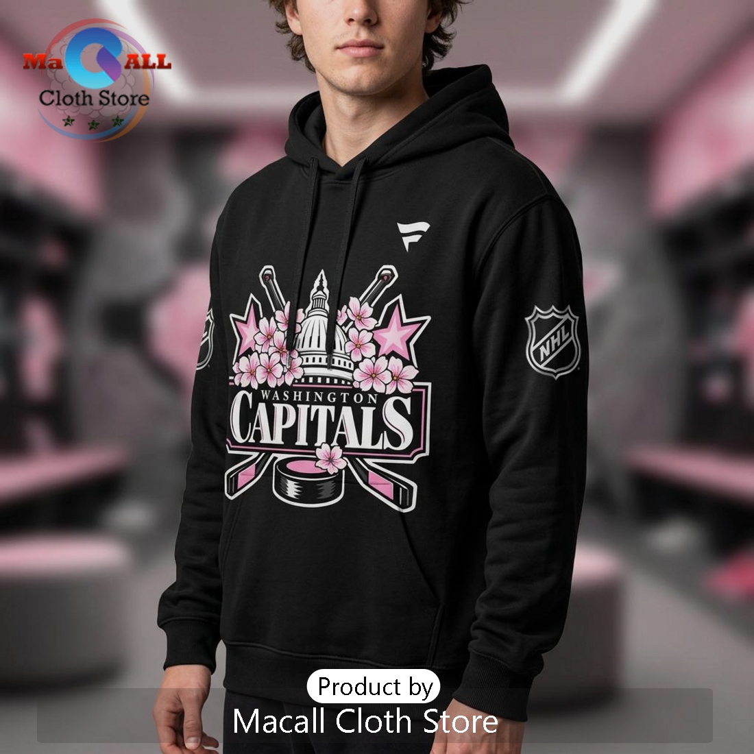 Capitals In Bloom Cherry Blossom Graphic Hoodie Capitals In Bloom Cherry Blossom Graphic Hoodie