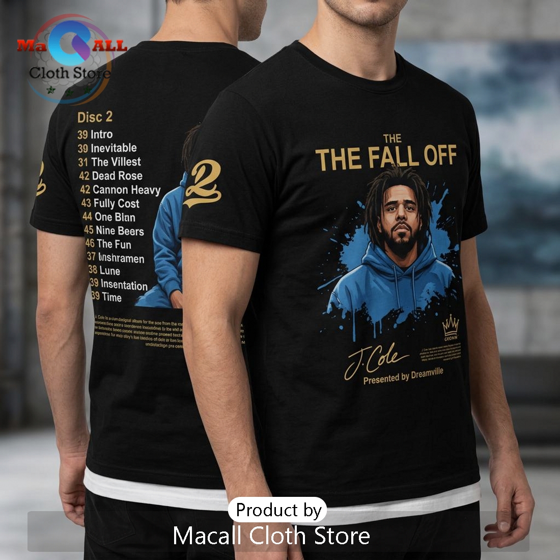 J. Cole The Fall Off Graphic Tee Shirt J. Cole The Fall Off Graphic Tee Shirt