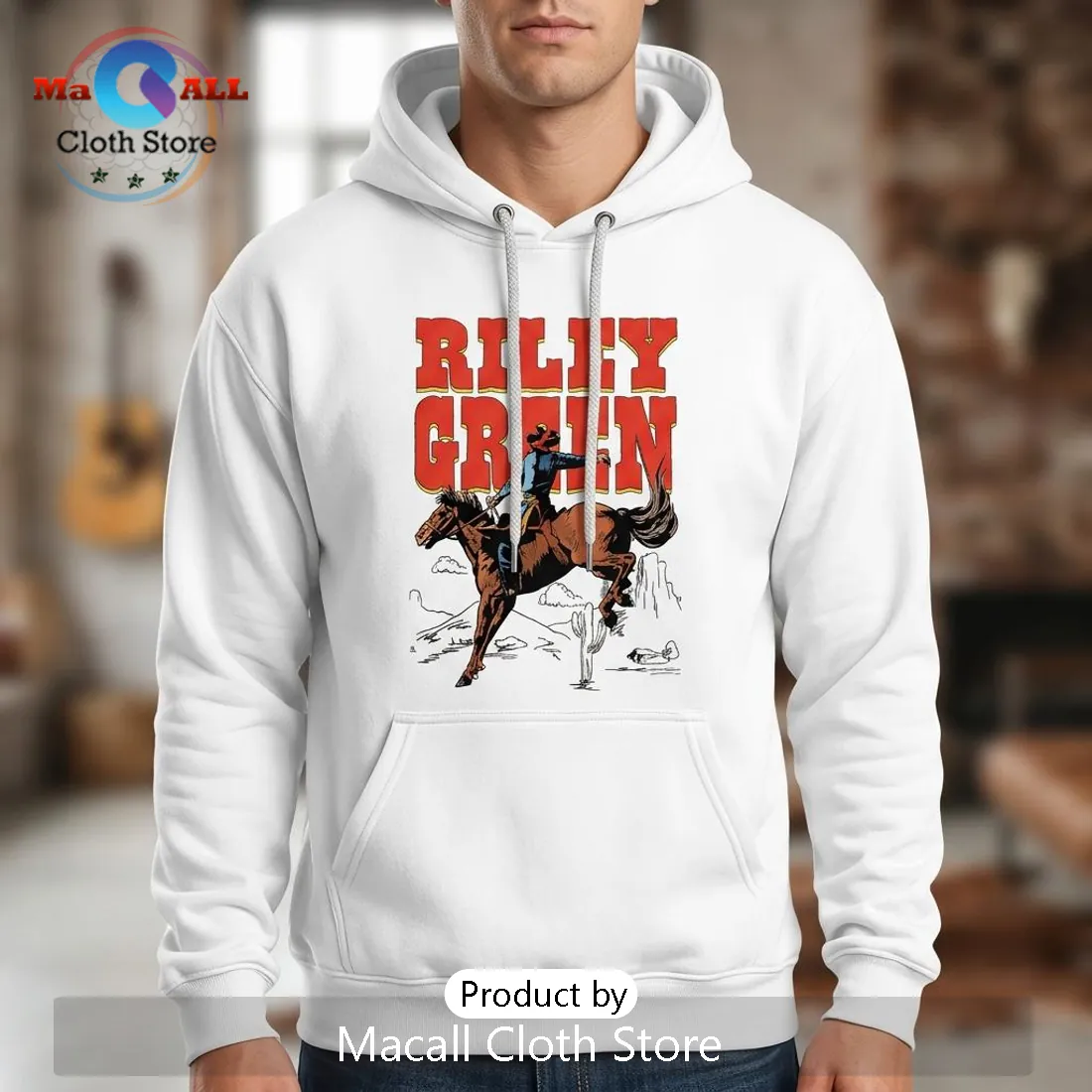 Riley Green Cowboy As It Gets 2026 Tour Dates Pullover Hoodie