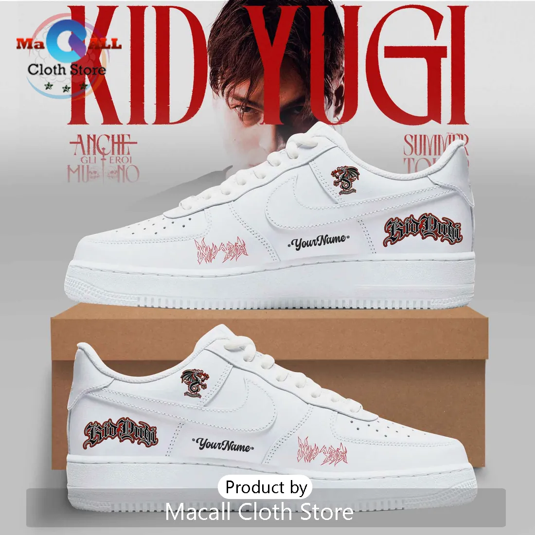 Kid Yugi Anche Gli Eroi Muoiono Album Custom Air Force 1 Sneakers