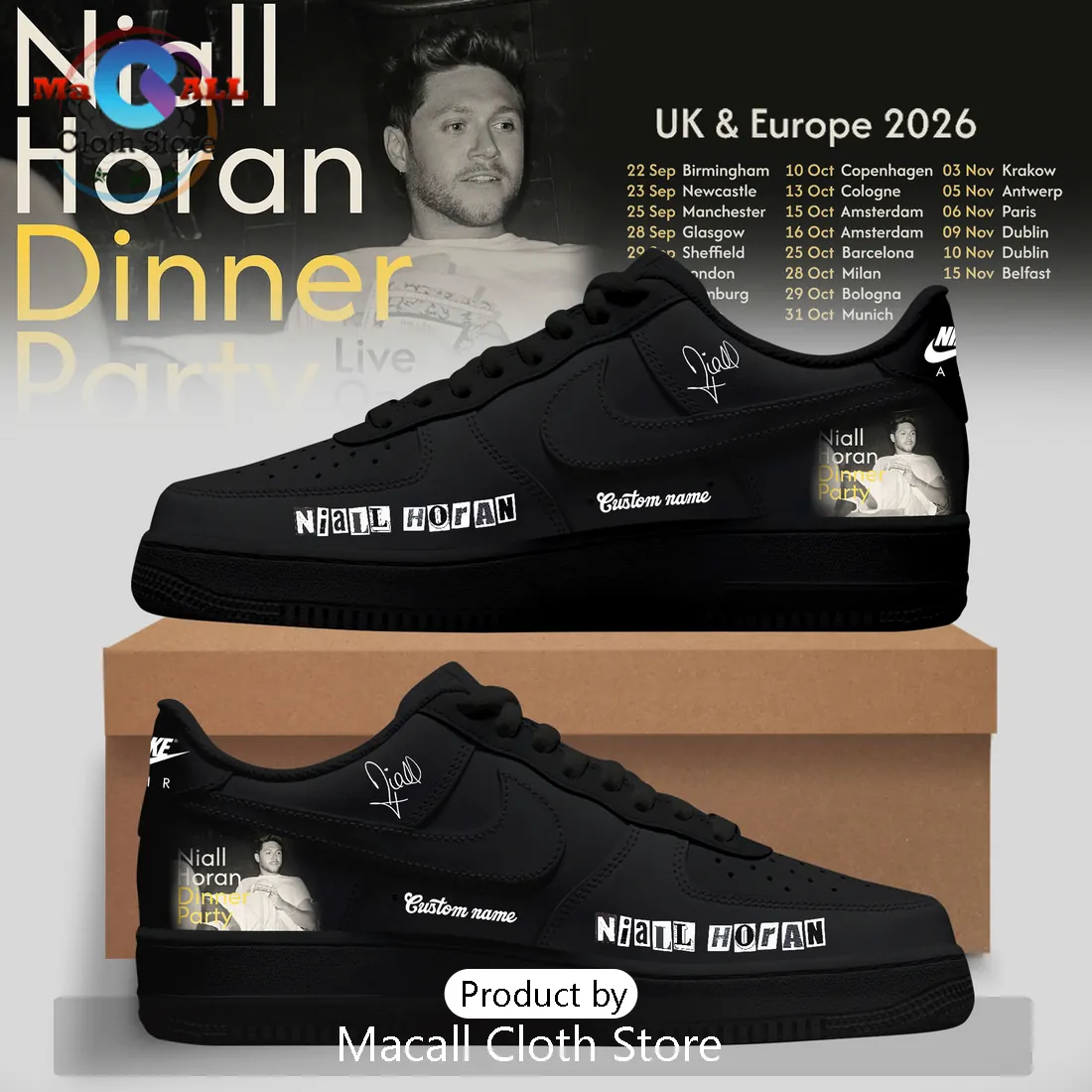 Niall Horan Dinner Party UK And Europe Tour 2026 Air Force 1