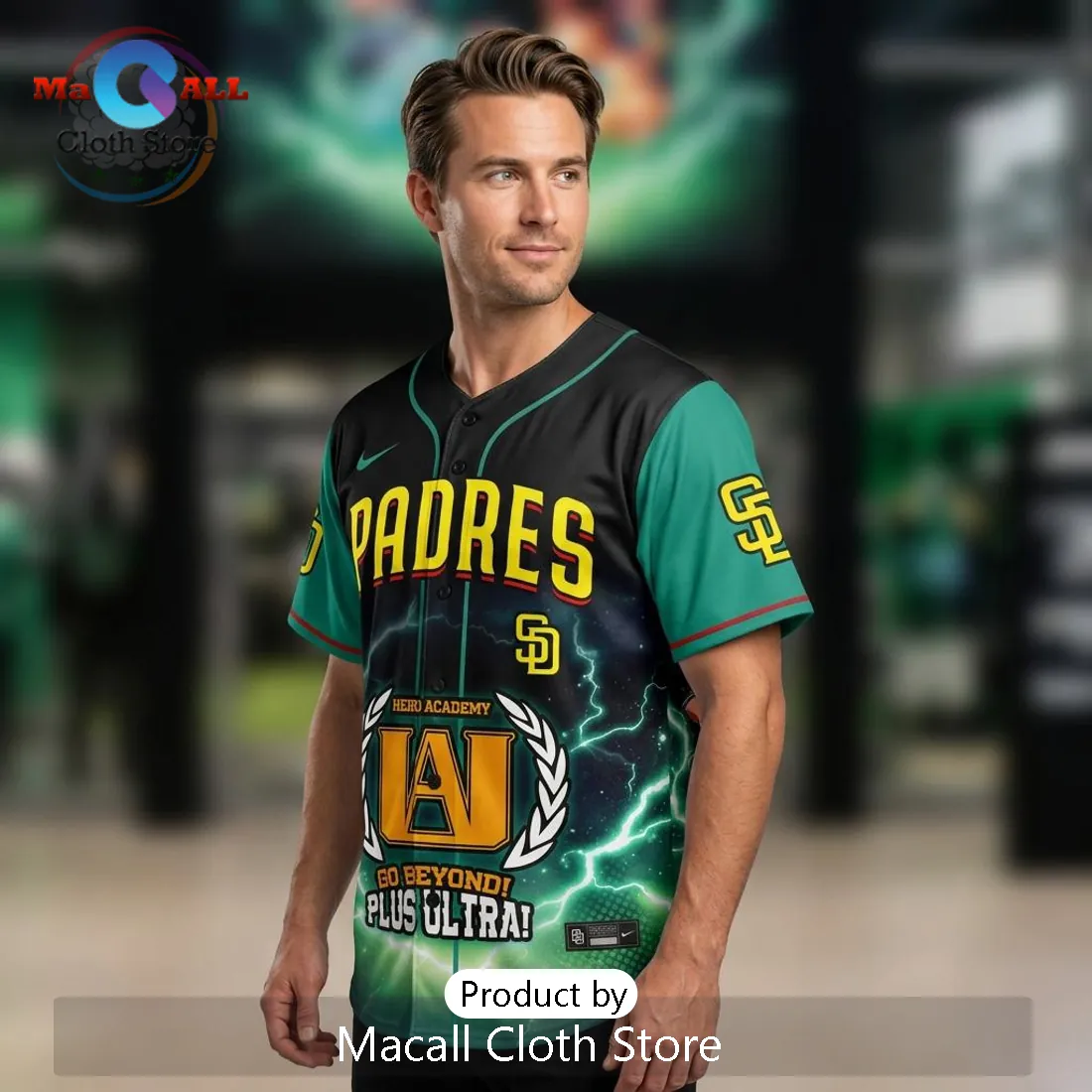 San Diego Padres My Hero Academia Plus Ultra Baseball Jersey San Diego Padres My Hero Academia Plus Ultra Baseball Jersey