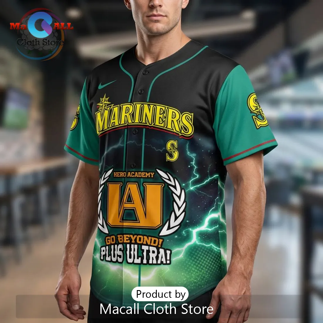 Seattle Mariners My Hero Academia Plus Ultra Anime Baseball Jersey
