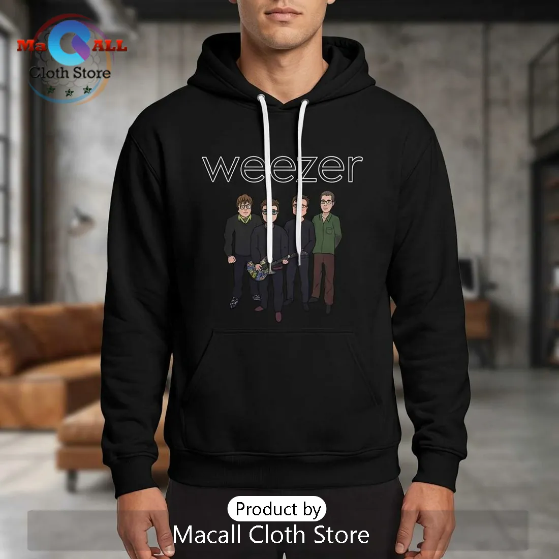Weezer The Gathering Alternative Rock Tour Graphic Pullover Hoodie