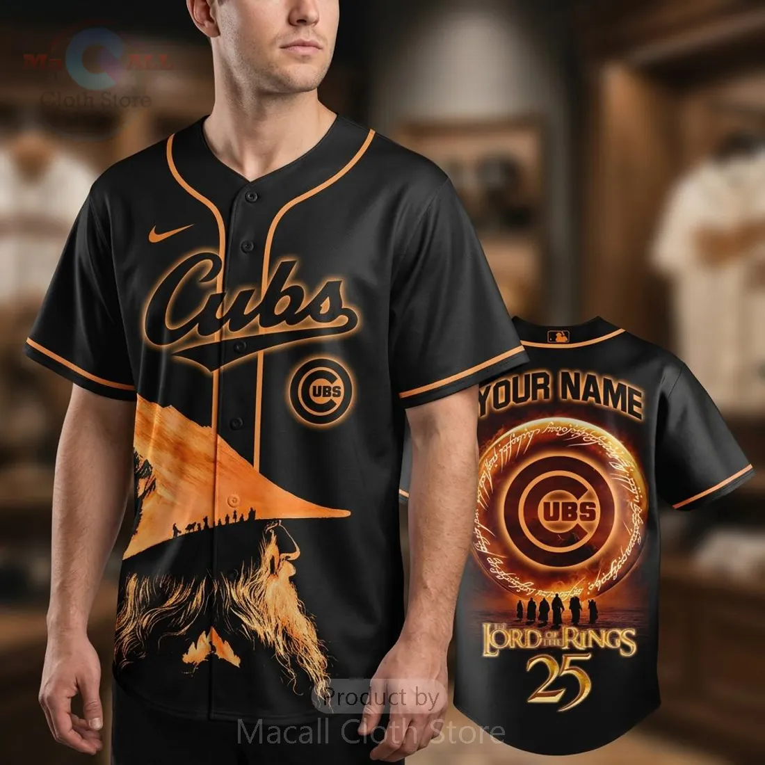 Lord of the Rings 25th Anniversary Chicago Cubs Custom Baseball Jersey Lord of the Rings 25th Anniversary Chicago Cubs Custom Baseball Jersey