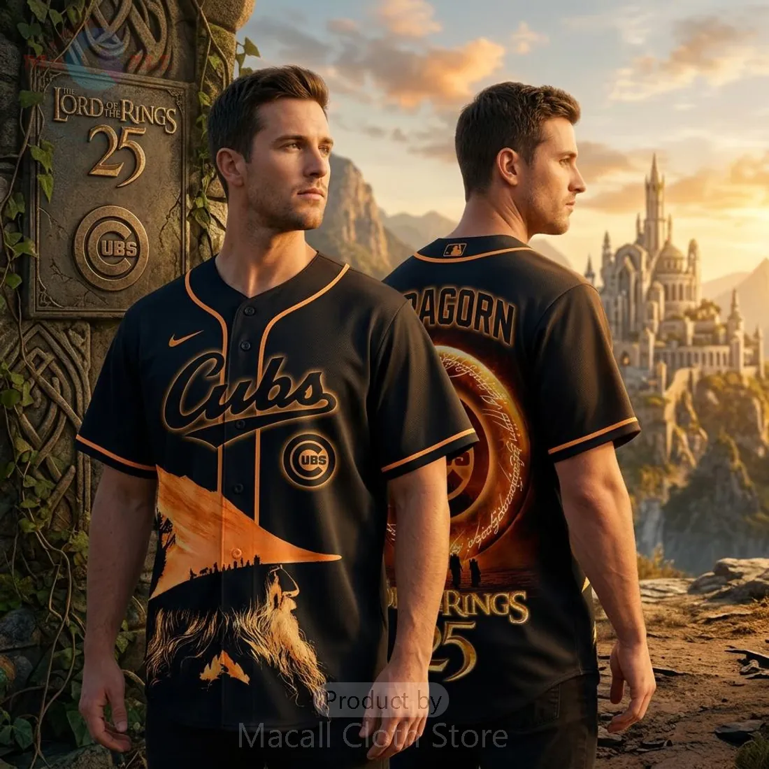 Lord of the Rings 25th Anniversary Chicago Cubs Custom Baseball Jersey Lord of the Rings 25th Anniversary Chicago Cubs Custom Baseball Jersey