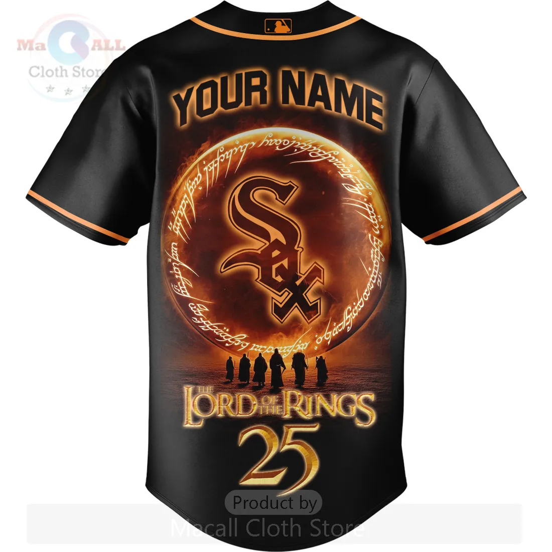 Chicago White Sox Lord of the Rings 25th Anniversary Custom Baseball Jersey Chicago White Sox Lord of the Rings 25th Anniversary Custom Baseball Jersey