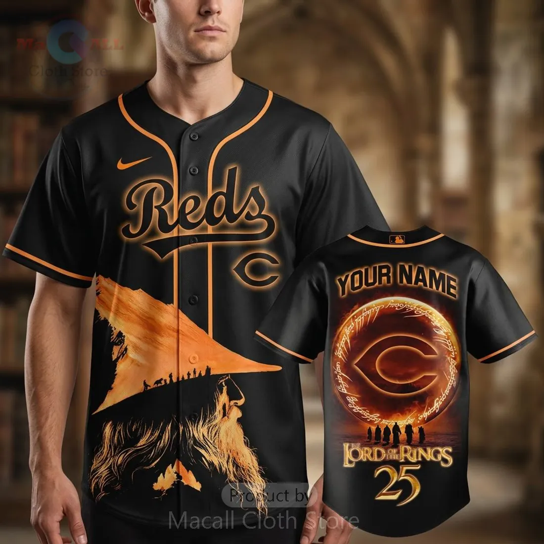 Cincinnati Reds Lord of the Rings 25th Anniversary Custom Baseball Jersey