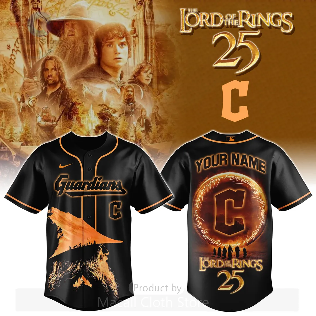 Cleveland Guardians Lord of the Rings 2026 Custom Baseball Jersey