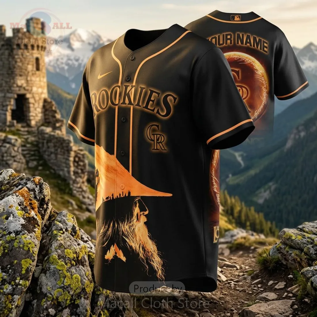 Colorado Rockies Lord Of The Rings Custom Name Baseball Jersey Colorado Rockies Lord Of The Rings Custom Name Baseball Jersey