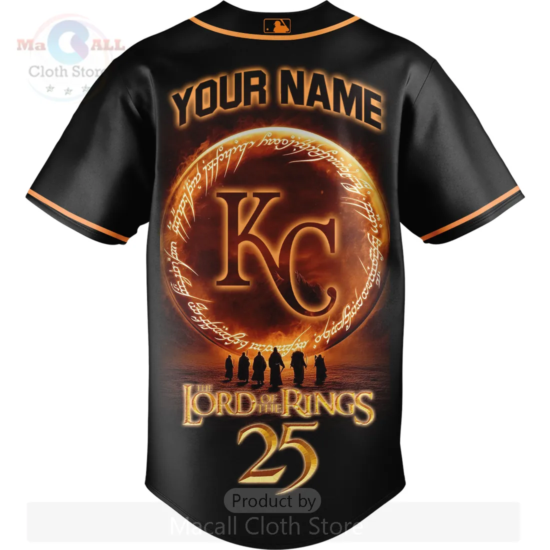Lord of the Rings KC Royals Custom Ring of Power Baseball Jersey Lord of the Rings KC Royals Custom Ring of Power Baseball Jersey