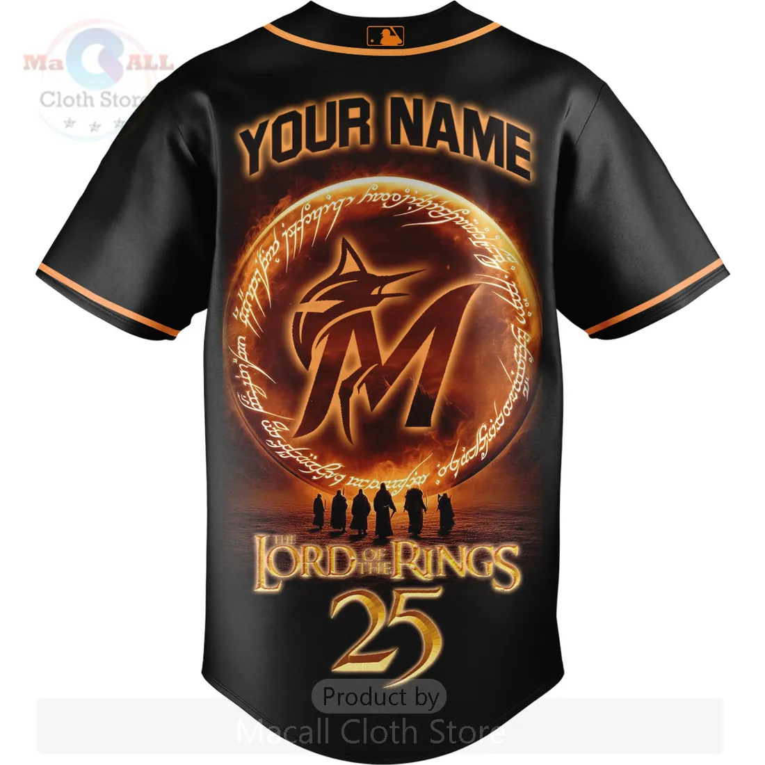 Miami Marlins Lord of the Rings 25th Anniversary Custom Baseball Jersey Miami Marlins Lord of the Rings 25th Anniversary Custom Baseball Jersey