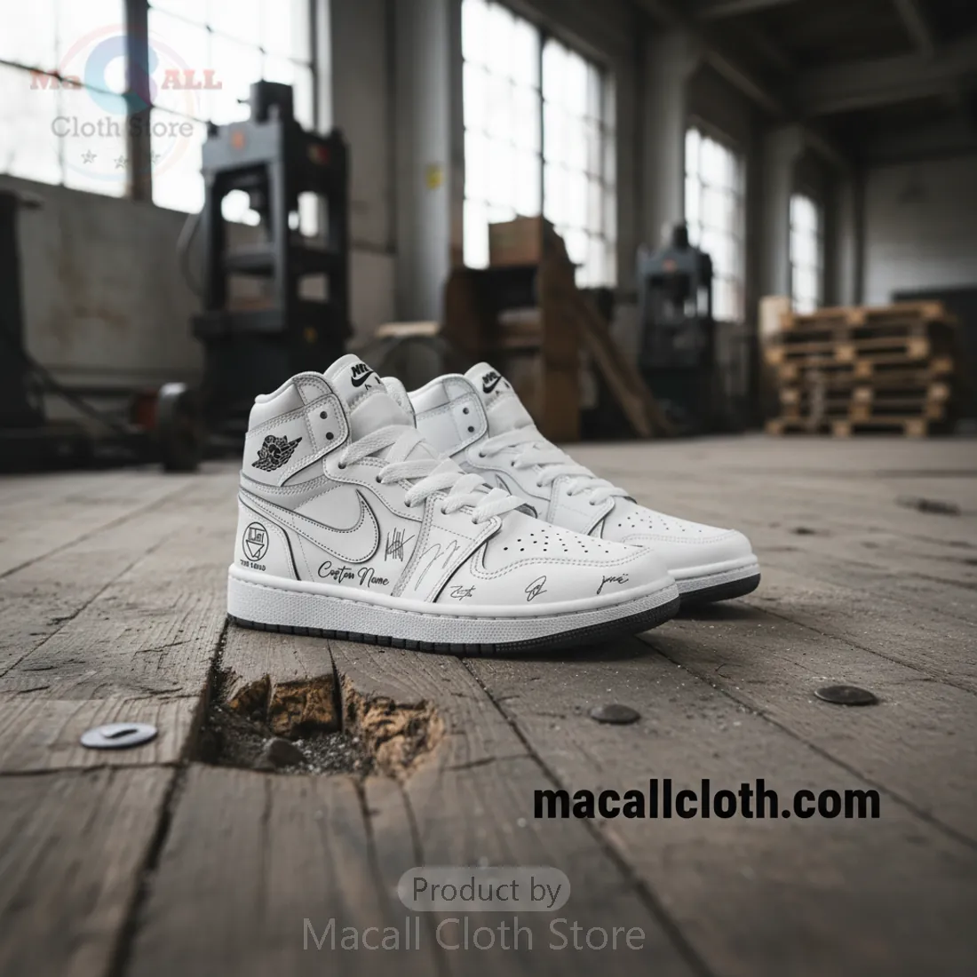 The Neighbourhood Signed Custom Air Jordan 1 Sneakers
