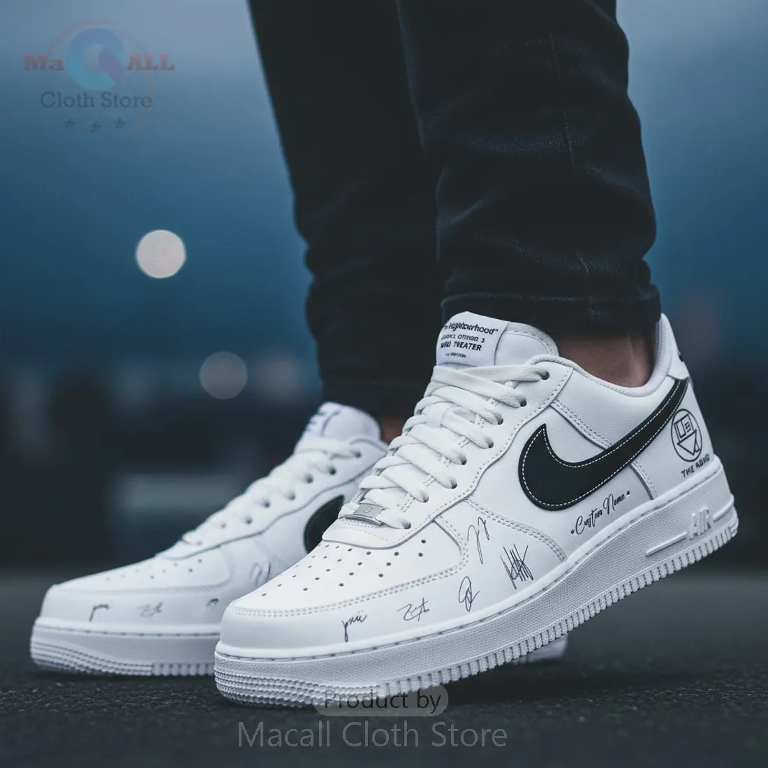 The Neighbourhood Wourld Tour Signed Custom Air Force 1 Sneakers