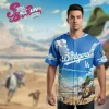 LA Dodgers Steel Ball Run JoJo Manga Crossover Limited Edition Baseball Jersey