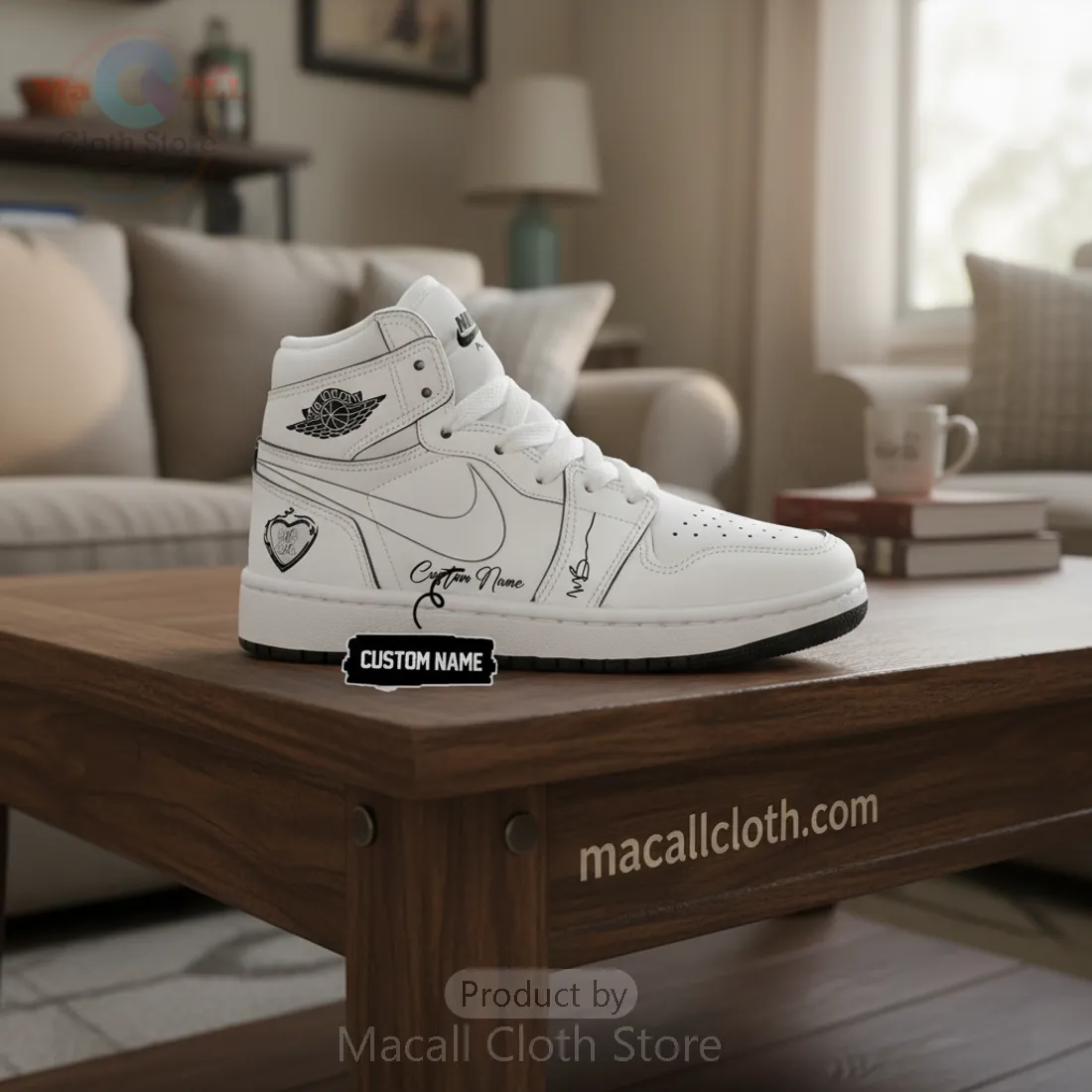 Madison Beer The Locket Tour Personalized Heart Locket AIr Jordan 1 Sneakers