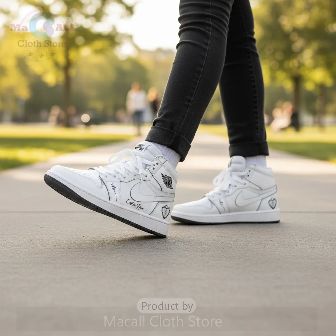 Madison Beer The Locket Tour Personalized Heart Locket AIr Jordan 1 Sneakers