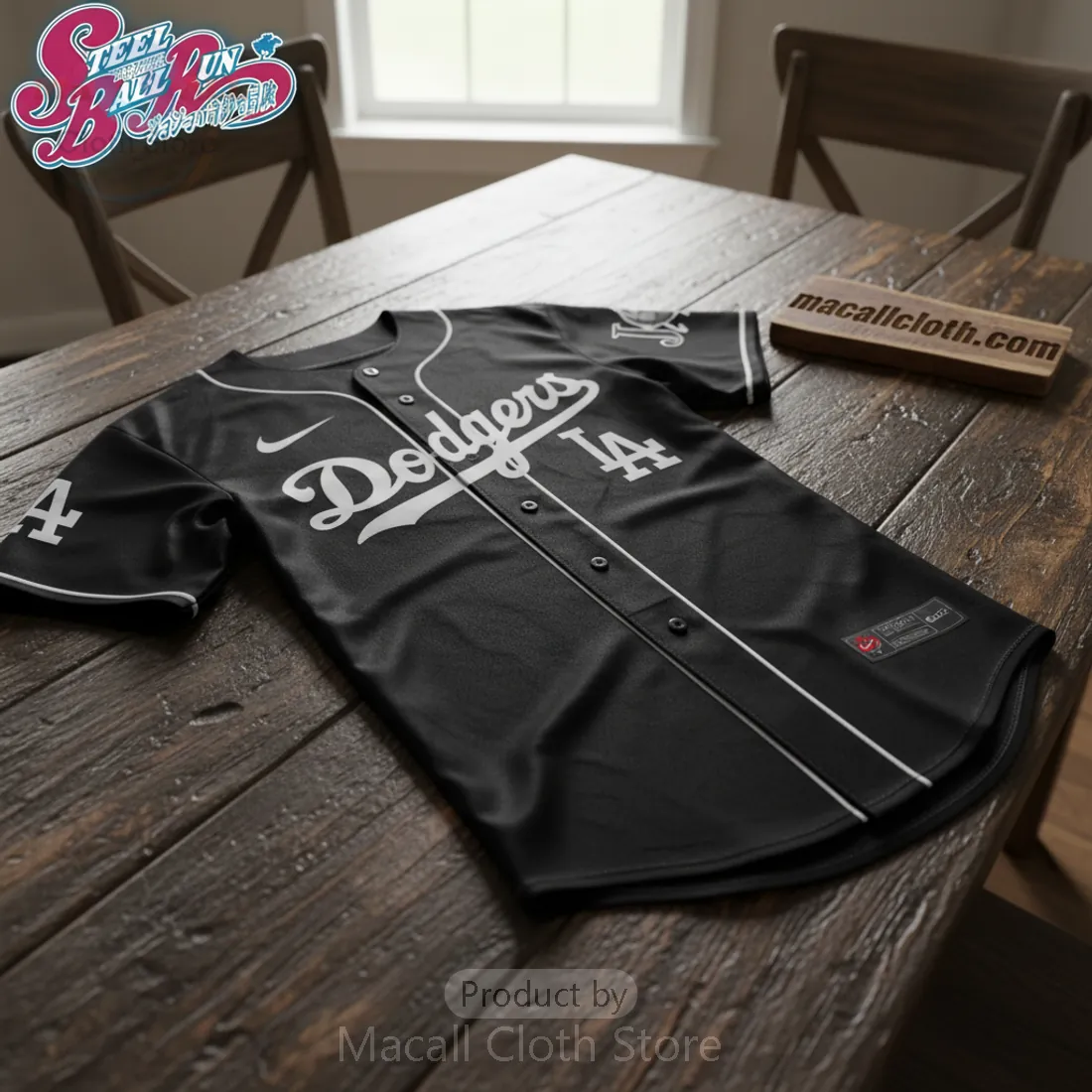 LA Dodgers Steel Ball Run JoJo Anime Limited Edition Baseball Jersey
