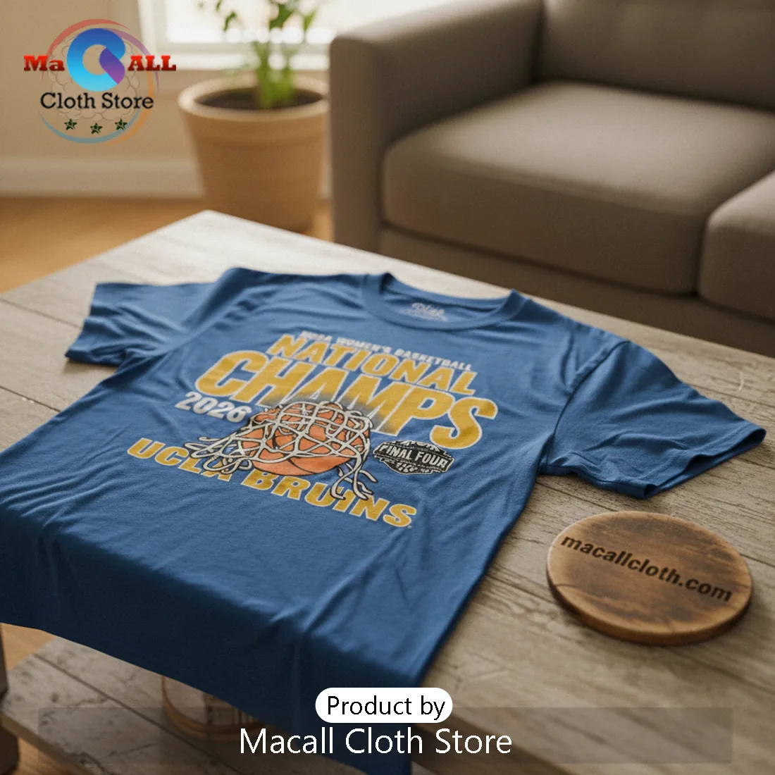 UCLA Bruins NCAA Women's Basketball 2026 National Champs Commemorative T-Shirt