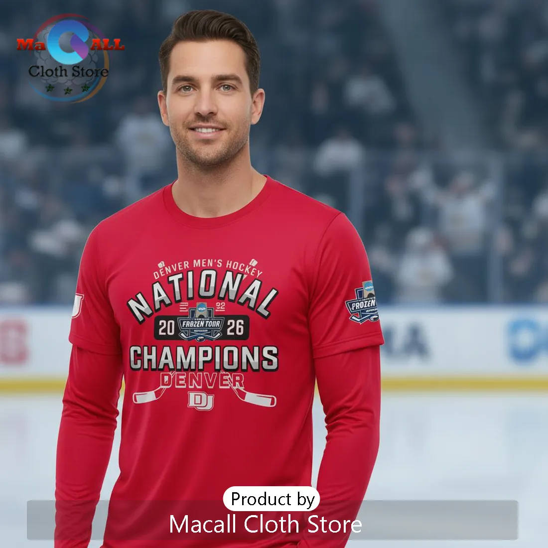 Denver Pioneers Men’s Hockey 2026 National Champions Red Commemorative T-Shirt