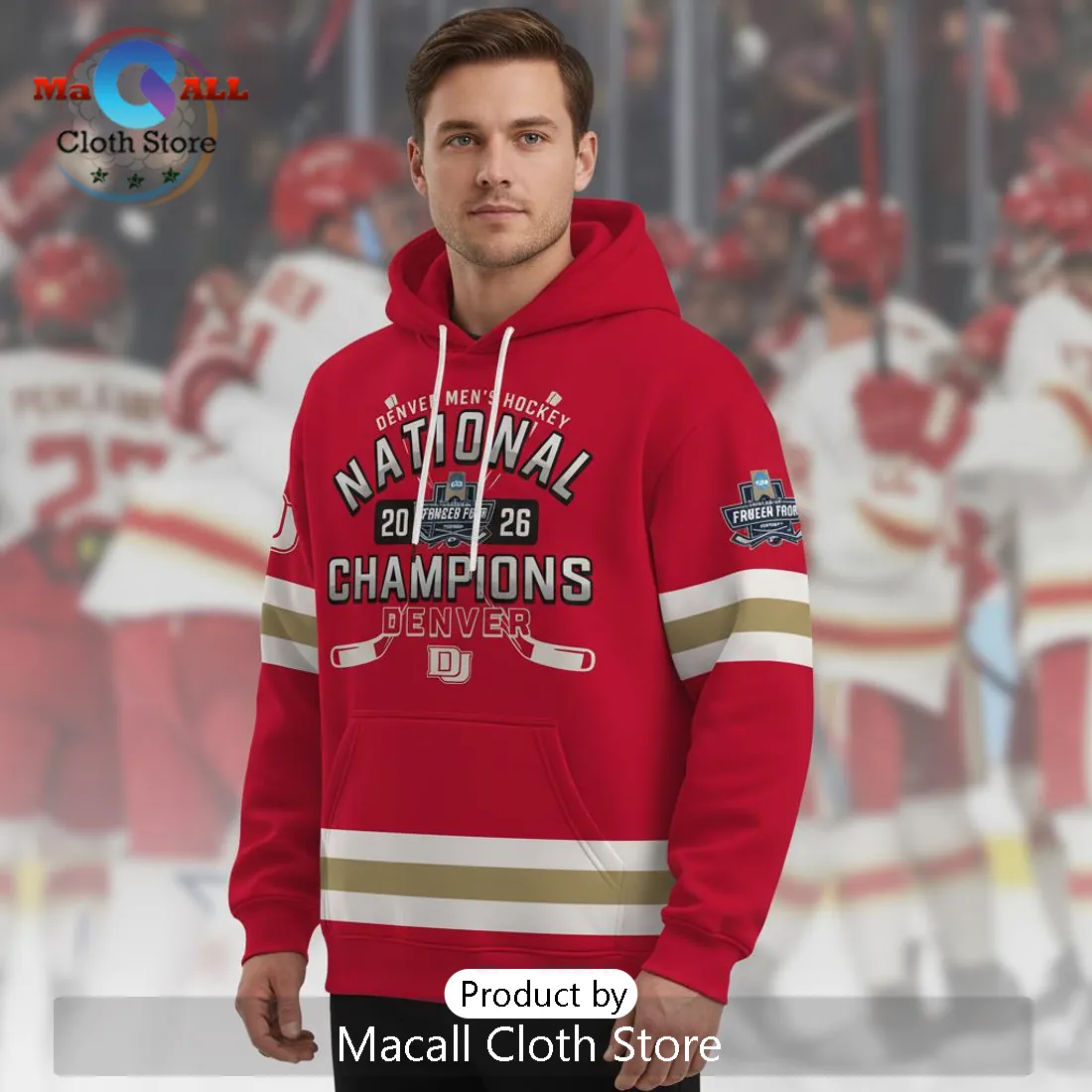 Denver Pioneers Men’s Hockey 2026 National Champions 11X Commemorative Hoodie