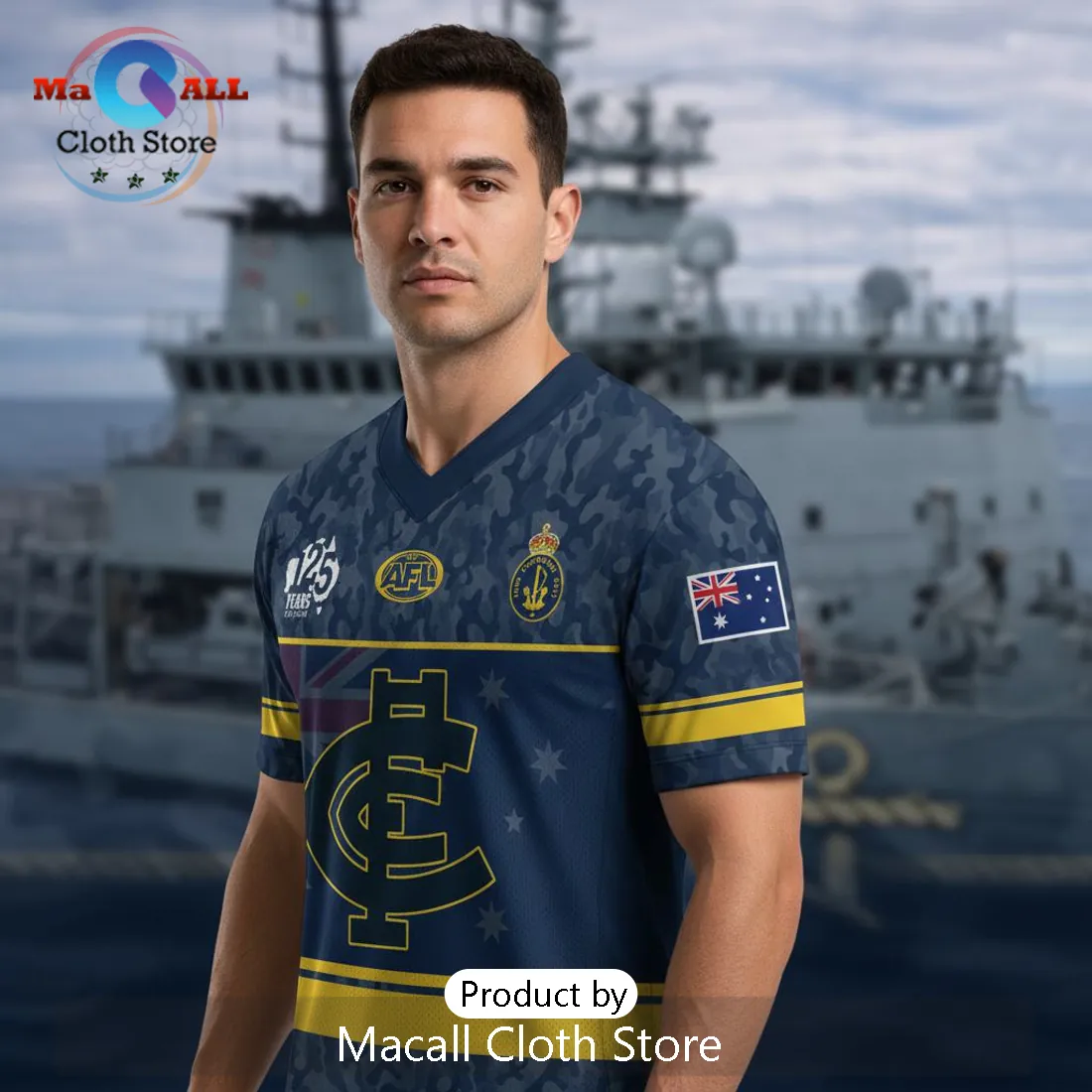 ,Carlton Blues x Navy 125th Anniversary Jersey Limited Edition ,Carlton Blues x Navy 125th Anniversary Jersey Limited Edition