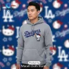 Dodgers Hello Kitty Night MLB Crossover Fan Apparel White Hoodie