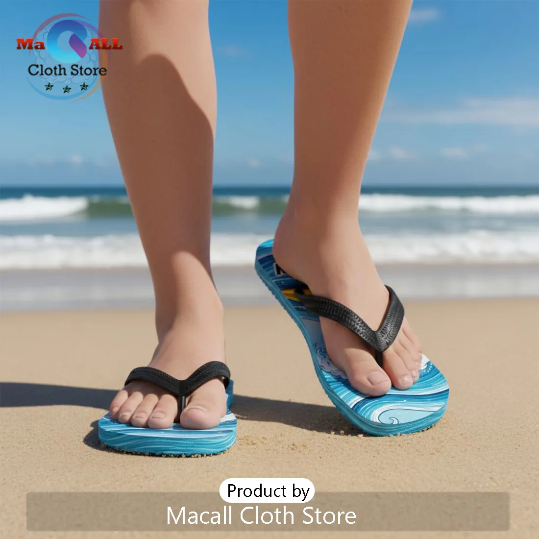 Snoopy Surfing Beach Ocean Waves Summer Flip Flops