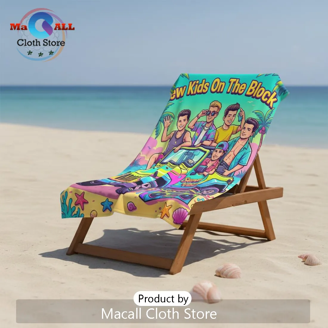 New Kids On The Block Summer Vibes Premium Soft Absorbent Beach Towel