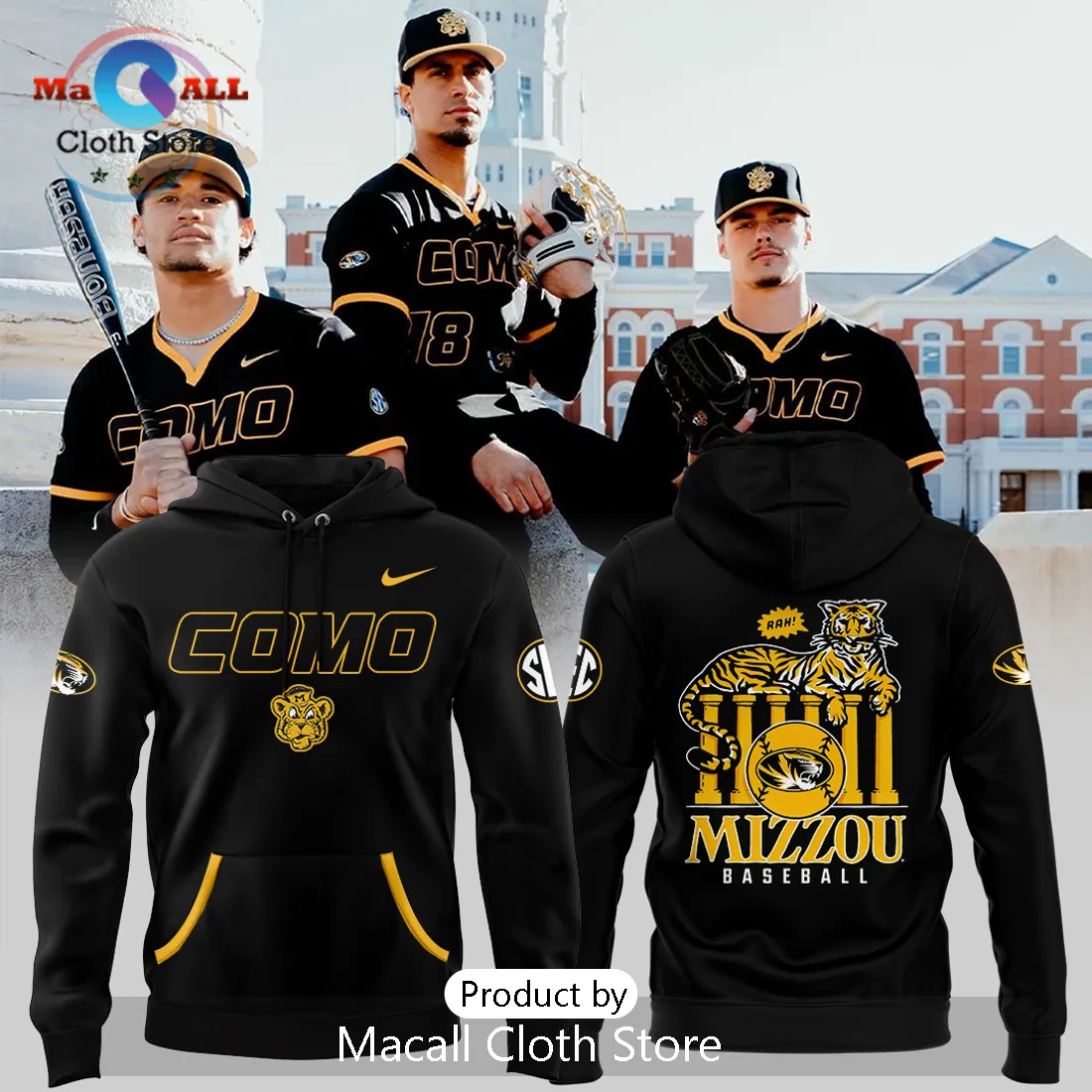 Mizzou Tigers x Como Pullover Hoodie Limited Edition