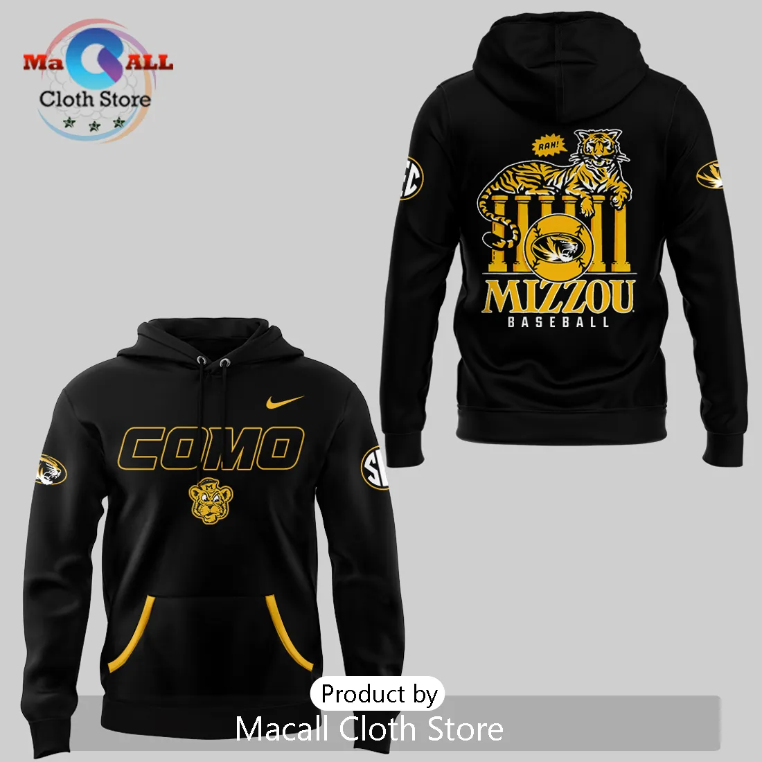 Mizzou Tigers x Como Pullover Hoodie Limited Edition