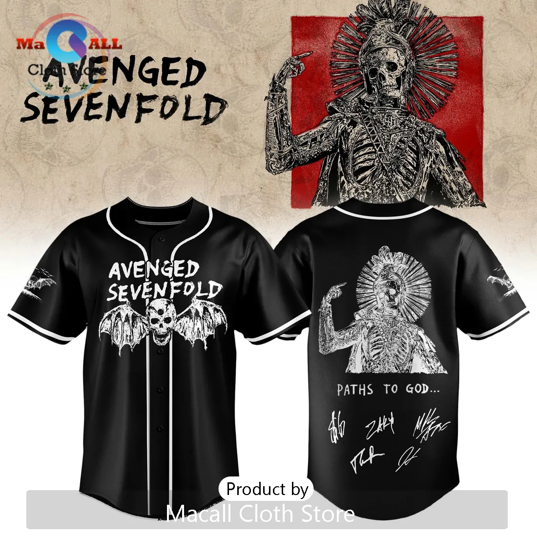 Avenged Sevenfold World Tour 2026 Limited Edition Jersey