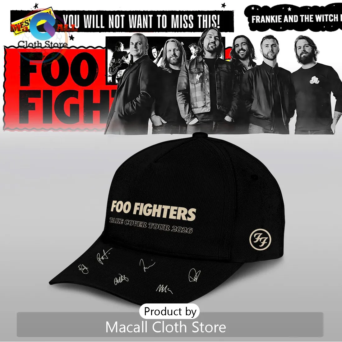 Foo Fighters Take Cover Tour 2026 Limited Edition Hoodie