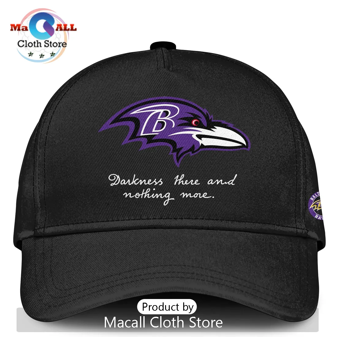 Baltimore Ravens Darkness There Poe Quote Black Pullover Hoodie