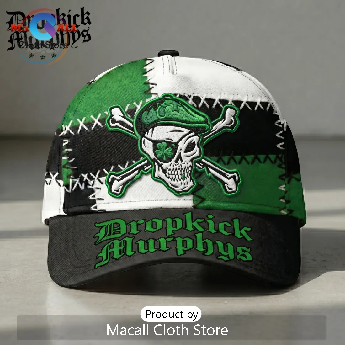 Dropkick Murphys Premium Skull Shamrock Limited Edition Baseball Cap