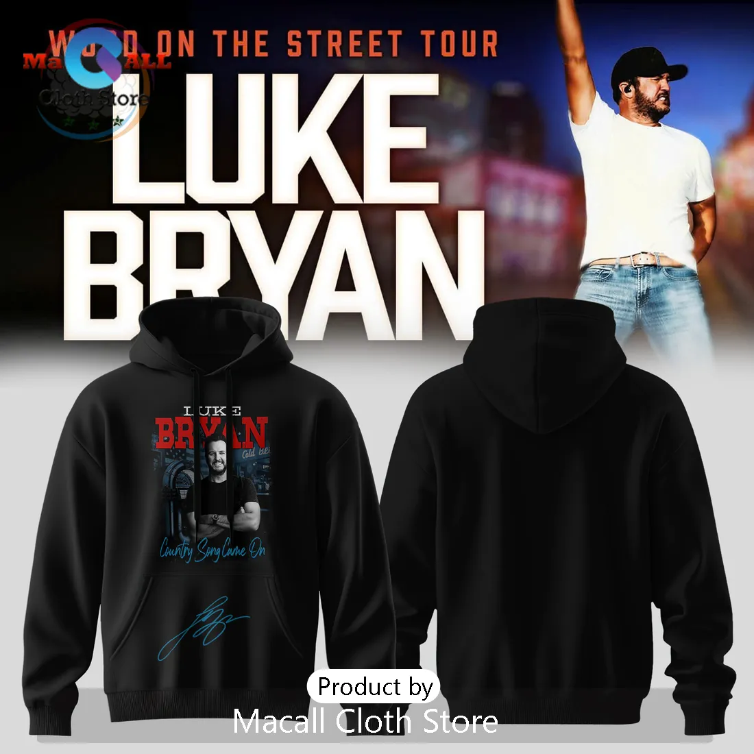 Luke Bryan Word On The Street Tour 2026 Signature Hoodie