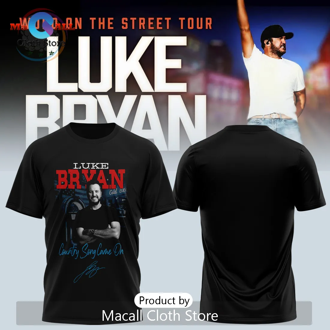 Luke Bryan Word On The Street Tour 2026 Signature Hoodie