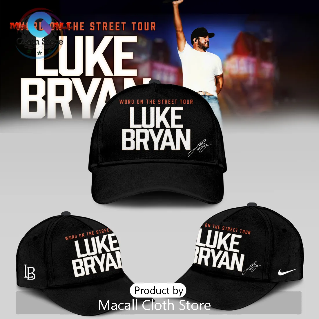 Luke Bryan Word On The Street Tour 2026 Concert Signature Limited Edition Hoodie