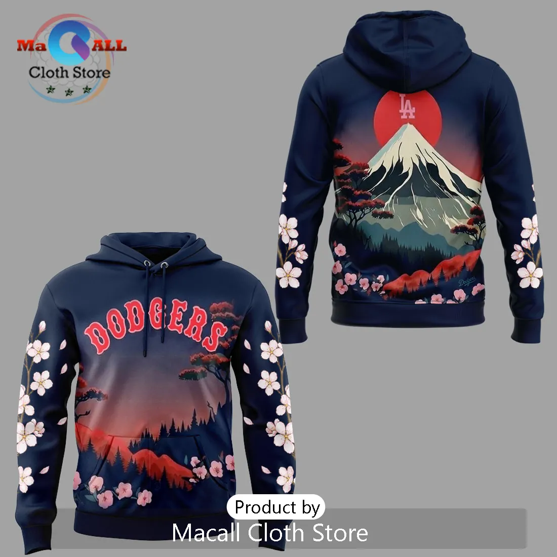 Japanese Heritage Night Dodgers Mount Fuji Sunset Sakura Bloom Graphic Hoodie Japanese Heritage Night Dodgers Mount Fuji Sunset Sakura Bloom Graphic Hoodie
