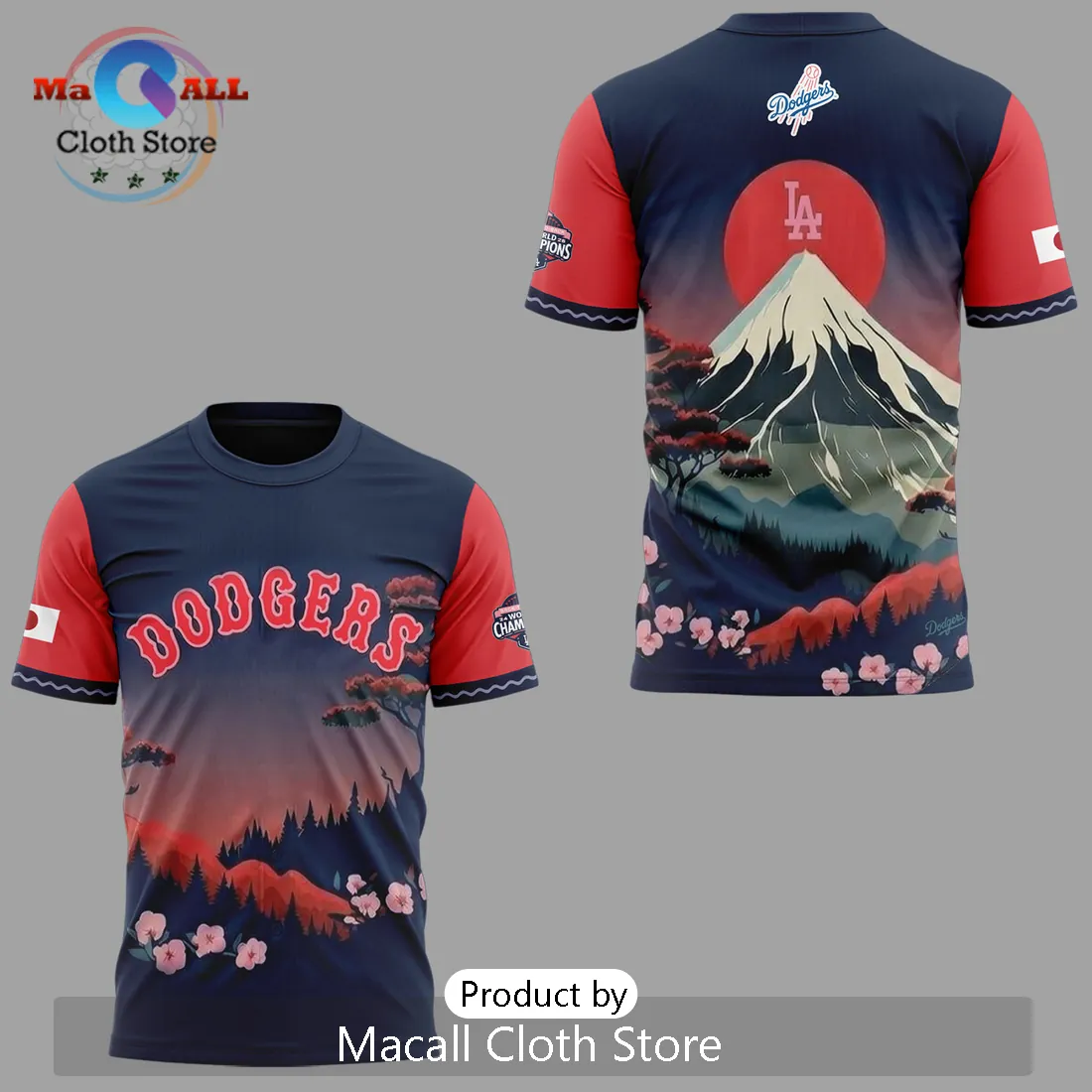 Japanese Heritage Night Dodgers Mount Fuji Sunset Sakura Bloom Graphic Hoodie Japanese Heritage Night Dodgers Mount Fuji Sunset Sakura Bloom Graphic Hoodie