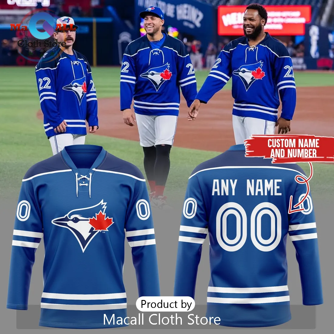 Toronto Blue Jays Custom Hockey Jersey 2026 Toronto Blue Jays Custom Hockey Jersey 2026