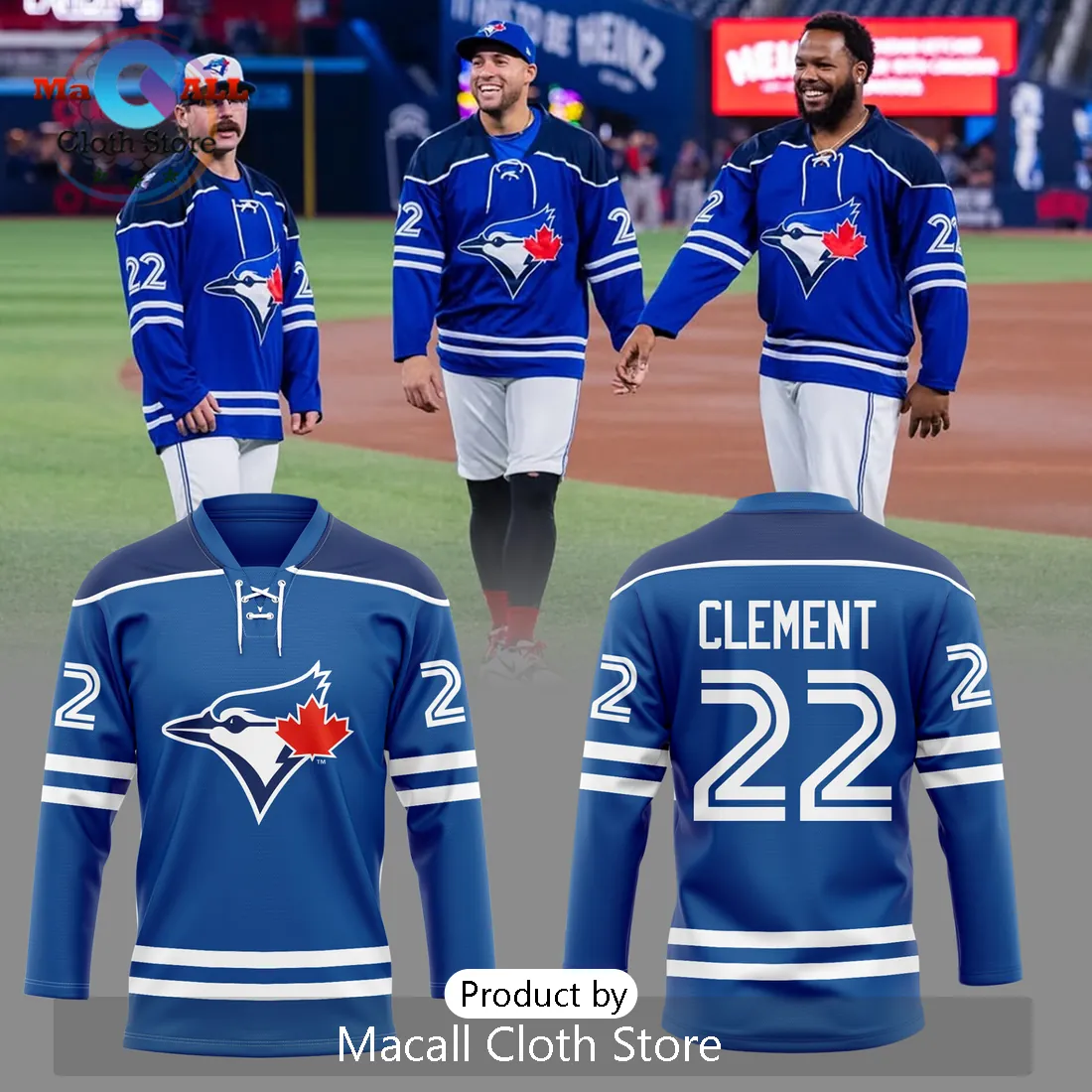 Blue Jays Ernie Clement #22 Limited Edition Royal Blue Hockey Jersey Blue Jays Ernie Clement #22 Limited Edition Royal Blue Hockey Jersey