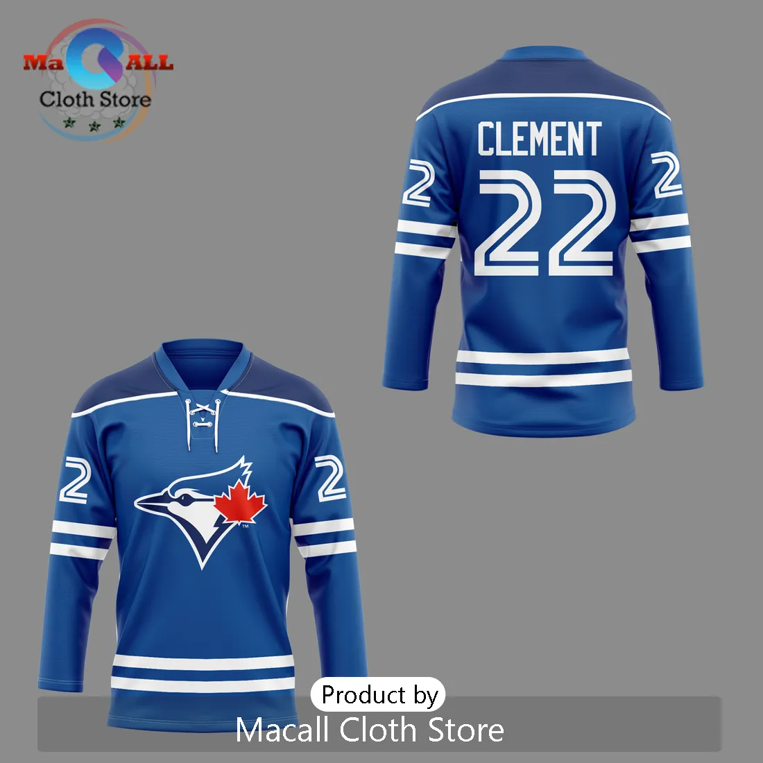 Blue Jays Ernie Clement #22 Limited Edition Royal Blue Hockey Jersey