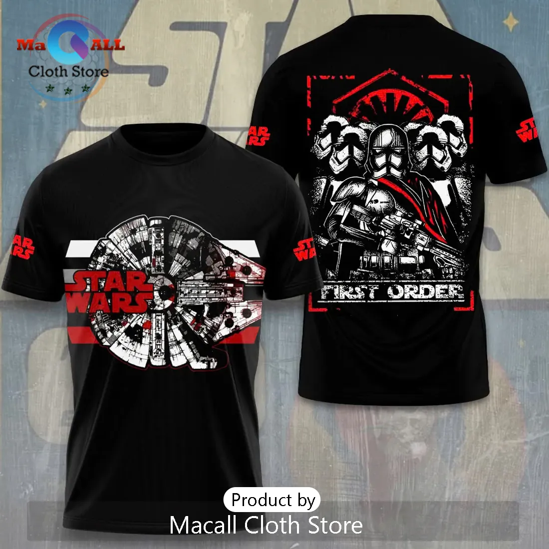Star Wars Millennium Falcon First Order Stormtrooper 3D Hoodie