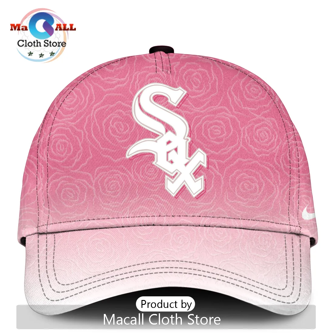 White Sox Mother’s Day Pink Rose Pattern Baseball Jersey