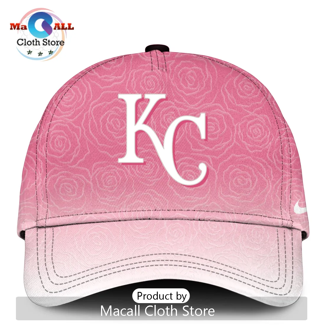 Kansas City Royals Mother’s Day Pink Rose Ombre Custom Baseball Jersey