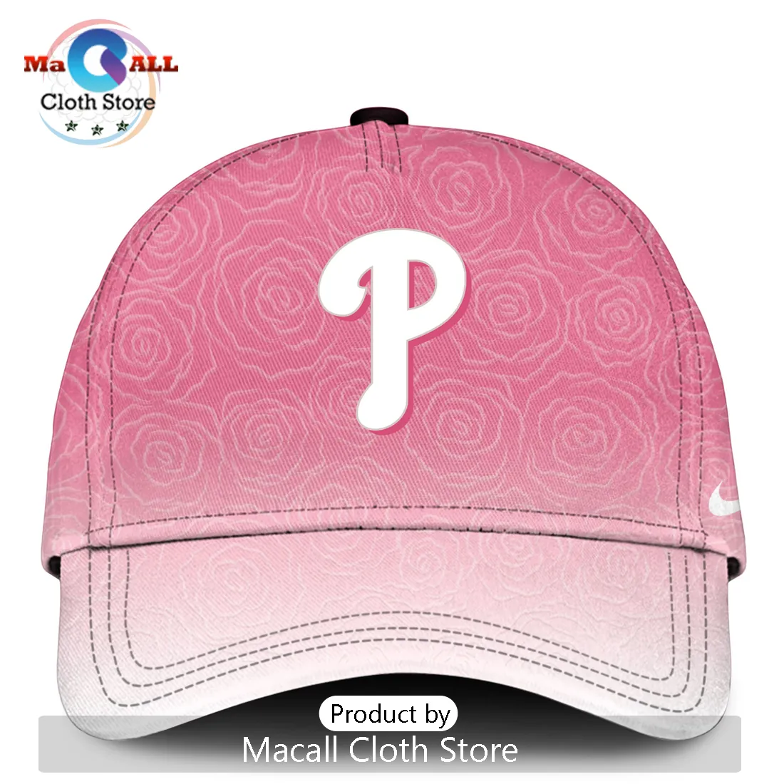 Phillies Mother’s Day Pink Floral Custom Baseball Jersey