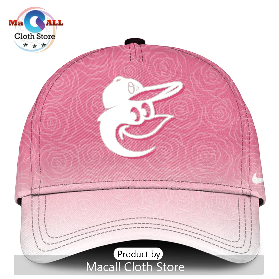 Orioles Mother’s Day Pink Rose Floral Personalized Mom Baseball Jersey